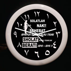 Jam Dinding Quotes Motivasi Islami Dekorasi Hiasan Dinding Islami l Jam Dinding Kaca - Hiasan Dinding Kamar | Jam Dinding Aksesoris Rumah Minimalis l ukuran 30cm
