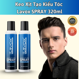 Keo Gôm Xịt Tạo Kiểu Tóc Lavox SPRAY 320ml Giúp giữ nếp tóc bền tạo độ phồng dày bóng mượt tự nhiên cho tóc