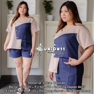 UNION11 - STELAN WANITA JUMBO / STELAN BIG SIZE XXXL WANITA / SETELAN JUMBO WANITA LD 120 SWANI