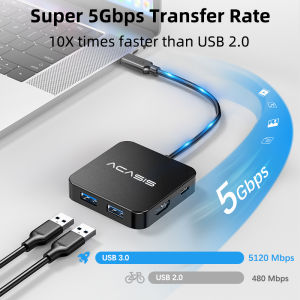 Trạm Docking Hub ACASIS 6-in-1 với cổng USB 3.1 PD100W Sạc nhanh HDMI 4K60HZ cho MacBook Air / Pro tương thích với bộ chuyển đổi Thunderbolt 3/4 Type-c