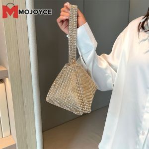 Nữ mojoyce lấp lánh lấp lánh Túi ví cầm tay buổi tối phong cách dung tích lớn Túi dự tiệc màu đen với kết thúc thanh lịch