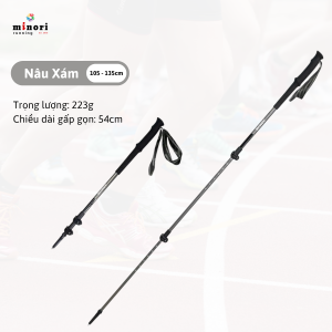 Gậy leo núi rút gọn hợp kim nhôm chính hãng Aonijie E4215 bền nhẹ chắc chắn cho leo núi hiking trekking