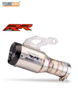 Slip On For BMW S1000RR S1000 RR S1000R 2019-2025 Motorcycle Exhaust GP Escape System Modify Link Pipe Stainless Steel Muffler Exhaust Link Pipe Muffler