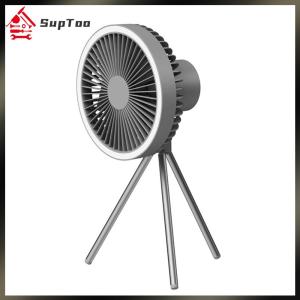 【Local delivery】 Wireless Ceiling Electric Fan with LED Light Tripod W/ Timer Function for Outdoor Tents Canopy RV