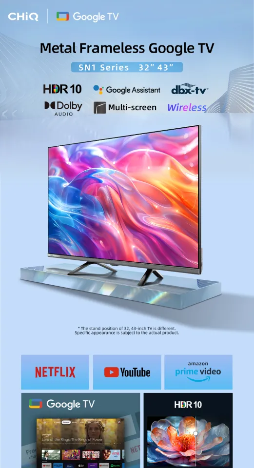 CHiQ L42G6F [FHD] 42 Inch Android 11 Smart TV Flat Screen LED Full