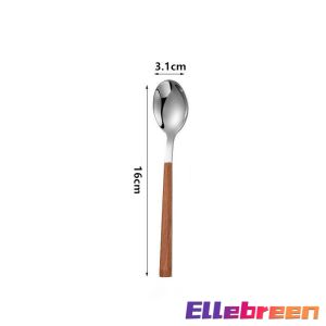 Ellebreen Creative Utensils Stainless Steel Spoon Fork Knife Teaspoon Exquisite Tableware 1Pc