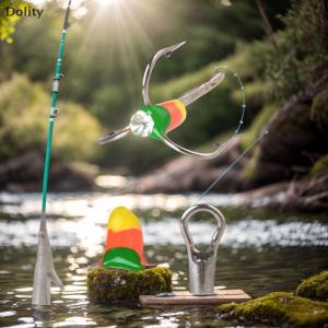 🎄【Special price】Dolity 5Pcs Fishing Hook Winter Ice Fishing Hook Three-jaw Hook With High Carbon Steel Tackle Tool 6# 8# 10# 12#