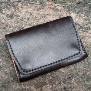 Dompet Kartu Kulit Sapi Unik Dan Simpel Warna Coklat Bergaransi