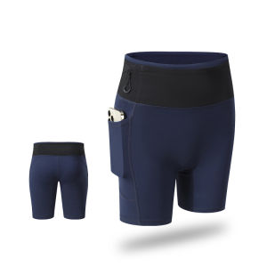 (S-XL)Women Running Shorts with Phone Pocket High Waist Butt Lift Tennis Badminton Yoga Fitness Compression Gym Bottoms Tight Shorts