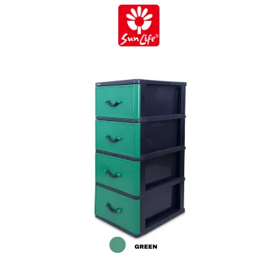SunLife Prius Lemari Pakaian 4 Susun Rak Drawer Plastik Kokoh SNL-864-M4