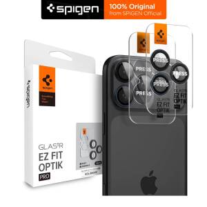 Spigen iPhone 17 Pro Max/17 Pro/16 Pro Max/16 Pro/15 Pro Max/15 Pro/14 Pro Max/14 Pro Glas tR EZ Fit Optik Pro (2 Pack) ZeroOne Edition