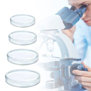 10Pcs Glass Culture Dishes Petri Dishes High Borosilicate for Cell Culture Bioresearch Sterile Petri Dish 60 75 90 100mm