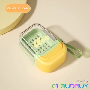 C.B.【Ready in Stock】 Soap Box For Travel Outdoor Portable Soap Box Dish Organizer Colorful Dopamine Style 1Pc