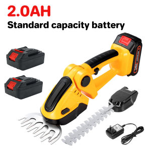 2 in1 Cordless Grass Shrub Shear Hedge Trimmer Electric Weeding Shear Pruning Saw Trim Pokok Taman 绿篱机