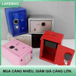 【LAKEBAO】 Frcctre trẻ em an toàn ngân hàng hộp tiền với khay tiền xu Mini Locker nhỏ an toàn lưu trữ hộp con heo đất ngân hàng với sự kết hợp khóa và chìa khóa