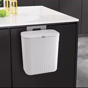 [NDD] Rubbish Bin Wall Mounted Kitchen Trash Can With Lid 9L Capacity Door Hanging Trash Recycle Bin Trash Can