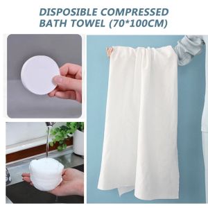 Compressed Towel Disposable Bath Towel Travel Bath Towel Portable Washable Towel Pure Cotton Bath Towel Tissue Non Shedding Towel Hotel Shower Towels