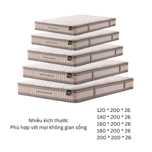 Nệm lò xo túi cao 26cm REST DEEP BASIC SAMICK FURITURE Hàn Quốc - Nâng đỡ cơ thể
