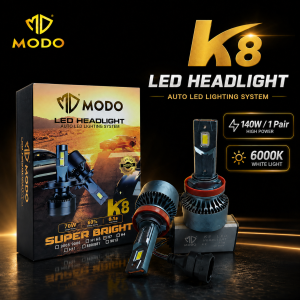 MODO K8 140W LED Headlight Bulb Kit 6000K White Light Plug & Play Car Headlamp