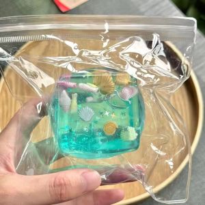 SRAITH Ice Cube Ocean Squishy Balls Maltose Transparent Squishy Toy Children Pinch Autism Sensory Toys Kids and Adults