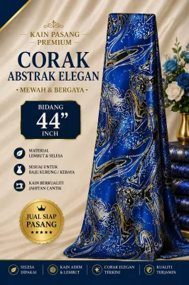 Kain Pasang Ela Walenza Grepe Silk (Bidang 44inch) - 3/2meter