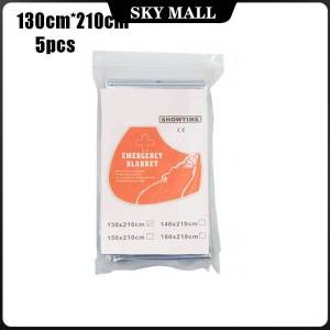5pcs/pack Emergency Rescue Blanket Emergency Mylar Thermal Blanket Outdoor Foil Thermal Blanket