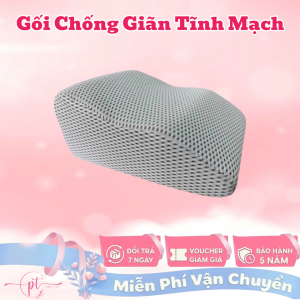 Gối Chống Giãn Tĩnh Mạch Kê Cao Chân Giúp Giảm Tê Buốt Phù Nề Chân Tặng Kèm Vải Lưới 5D Thoáng Mát Đã Được Bọc Sẵng