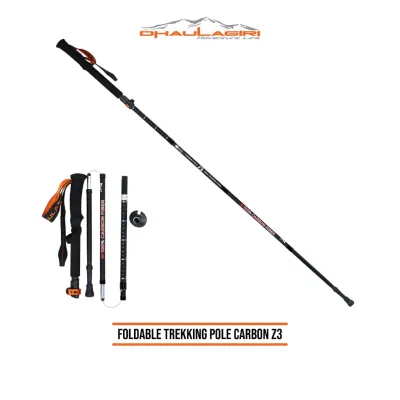 Dhaulagiri - Trekking Pole - Trekking Pole Carbon Z3 - Tongkat Jalan Tongkat Trekking Tongkat Gunung Lipat Bahan Carbon Kuat dan Ringan