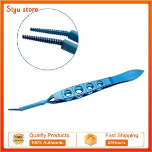 Watzke Sleeve Spreading Forceps Titanium Angled Cross-Action Ophthalmic Double Eyelid Tweezers Instruments