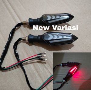 SEN MOTOR LED RUNNING 2 SISI 2 PCS UNIVERSAL LAMPU SEIN VIXIONCB150MEGAPROVERSAMXKINGR15R25NINJA SEN PANAH D 251