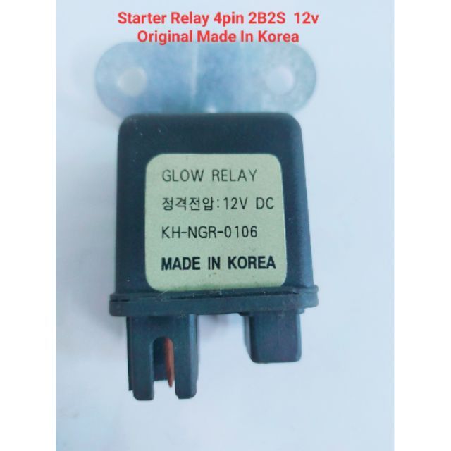 STARTER RELAY & GLOW PLUG RELAY 12V Original MADE IN KOREA Lazada