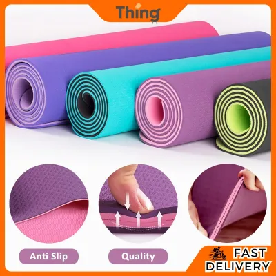 Warbase High Grade 15MM Extra Thick 10MM 6MM TPE NBR Yoga Mat 183x61x1cm Wide Non-Slip Mad With Carry Strap