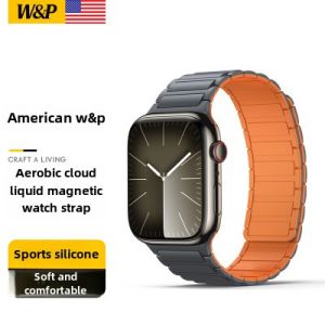 W&P Watch Strap watch For ultra2/1 Magnetic Silicone Sport Band iWatch S10/9/8/7/6/5/SE Liquid Magnetic PGBD-50