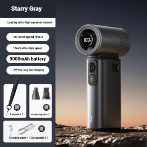 Original JISULIFE Handheld Fan Ultra 2 Powerful Turbo Jet Fan 100 Speeds 9000mAh Rechargeable Battery LED Display Outdoor Camping