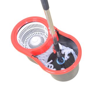 Retouch Spin Mop with Bucket Set 360 Rotatable Replaceable Microfiber Washable Mop Head MPS02