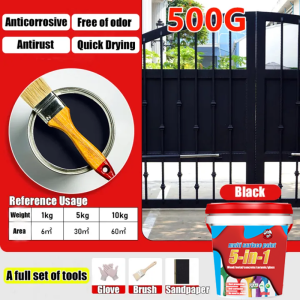 🔥No Need To Remove Rust🔥DAVOKO Anti Rust Converter Paint 1200ML with brush for Rusty Metal Steel Stair Railings Bubong Rusty Protect