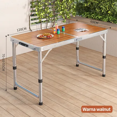 LL Meja lipat untuk jualan / Meja lipat portable Portable Desk Tempat Set 4 Kursi Serbaguna