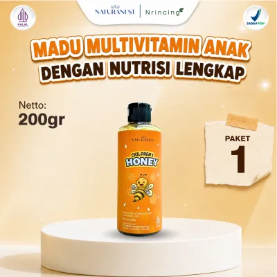 Naturanest - Madu Multivitamin Anak Booster Nafsu Makan & Imunitas I Paket 1 botol