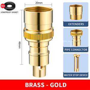 Brass Garden Hose Quick Connector Thread Joint Irrigation Fittings Watering Tube Water Tap Adaptor