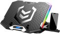ICE COOREL Gaming Laptop Cooler RGB 6 Silent LED Fans Powerful Air Flow Portable Adjustable. 