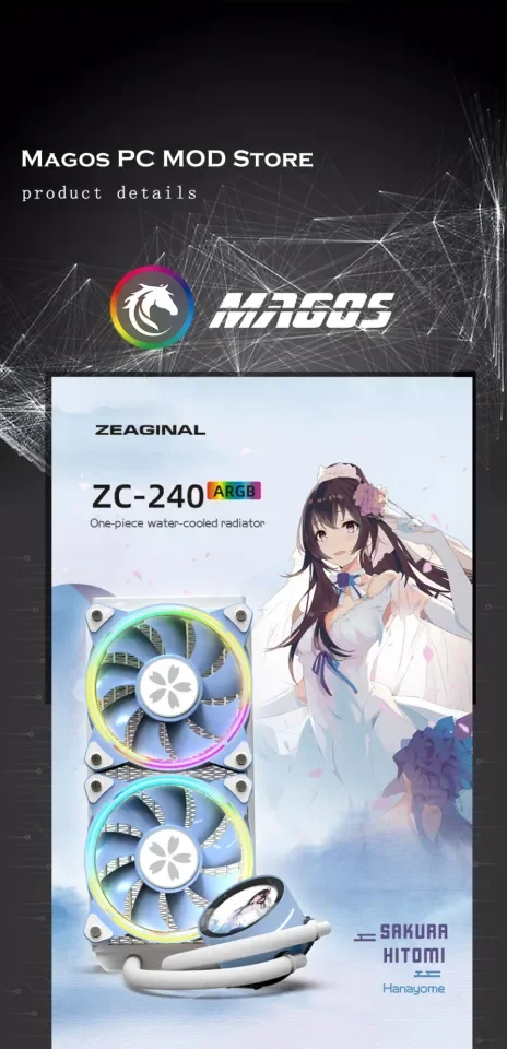 ZEAGINAL YESTON Sakura Hitomi 240/360 AIO CPU Cooler Kit - All-in-One  Water-Cooled Radiator, 900-1800RPM, 5V 3Pin SYNC | Lazada PH