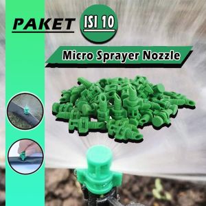 ELINK Paket Isi 10 Spray Jet / Micro Sprayer 180 Derajat / Aeroponik Penyiram Tanaman - Alat Siram Irigasi Mini Micro Sprayer