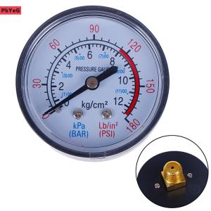 [LIXIAOJU] Bar air pressure gauge 13mm 1 4 bsp thread double scale for air compressor