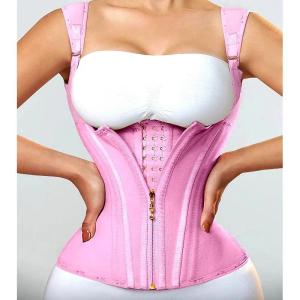 Shapewear Fajas Colombianas Girdles Double Compression Vest Top Waist Trainer Corset with Zipper Hook Flat Belly Slimming Body Shaper Belt
