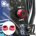 4Pcs Knob Cover for Subaru Crosstrek Impreza 2024 2025 Accessories, 2025 Forester, 2020-2025 Legacy Outback, 22-24 WRX 23-25 Ascent, Volume Tune, Start Stop Button Ring Rear Mirror Knob Cover (Red). 