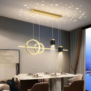 YHLAMP New Modern Pendant Light Chandelier Led Strip Lamp Simple Creativity Dining Room Living Room Dining Table Kitchen  Chandelier Lamp Ceiling Light New Design Style Drop Light Home Lighting Tri Color LED Light Nordic Restaurant Decorative Lamp