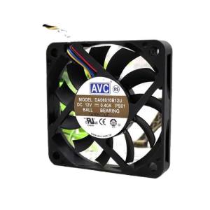 60mm 6010 Fan For AVC DA06010B12U 60x60x10mm 12V 0.4A Dual Ball 5100RPM 4-Wire PWM High-Speed CPU Fan