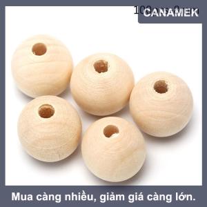 【CANAMEK】 Vòng Gỗ Spacer Bead Tự Nhiên Không Sơn Bằng Gỗ Bóng Hạt DIY Craft Đồ Trang Sức