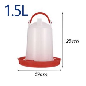 1.5 Kg Hanging Automatic Chicken Feeder and Drinker Plastic Chicken Feeder Bowl Poultry Breeding Water Food Feeder Dispenser