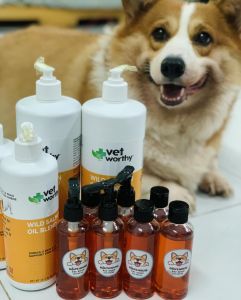 Dầu Cá Hồi Vet Worthy Salmon Oil Cho Chó & Mèo Cải Thiện DaLôngMiễn Dịch